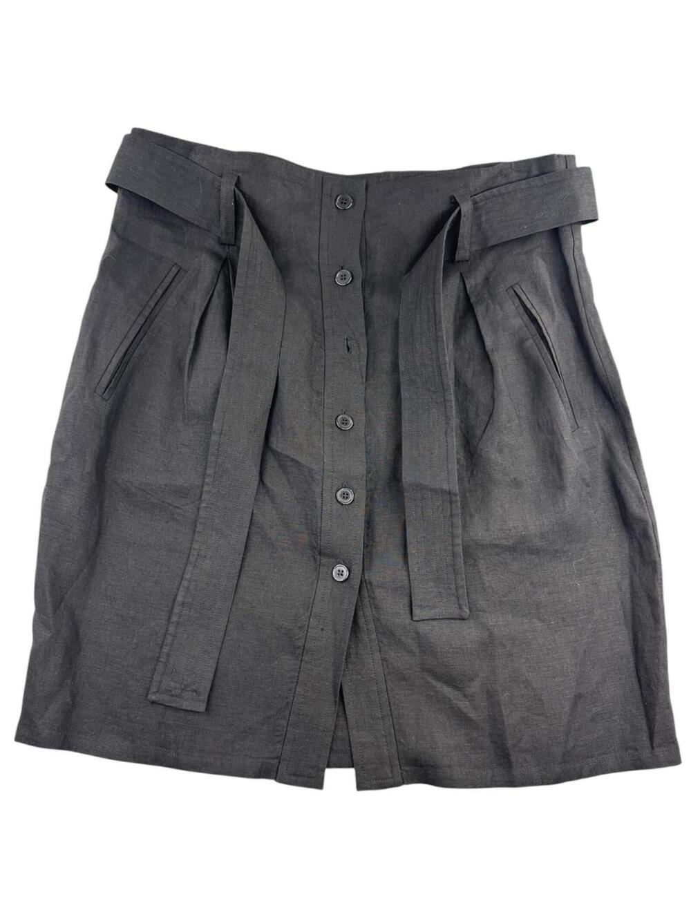 DKNY Linen High Waisted Skirt